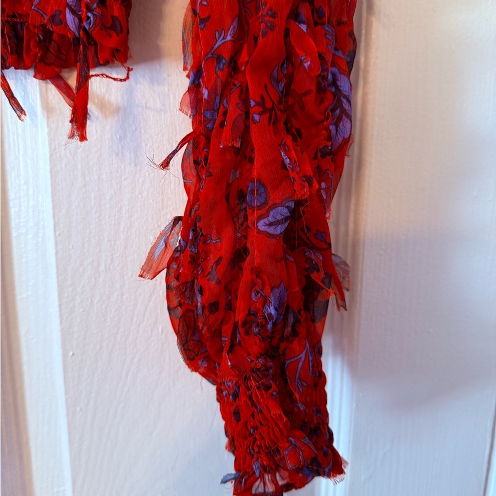 Zara Red and Purple Textured Women's Blouse - Picture 3 of 7